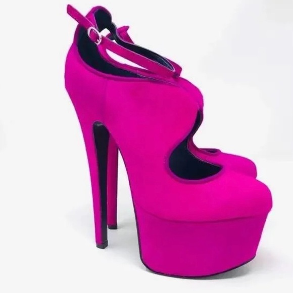 London Trash Platform Heels Purple - Picture 2 of 5